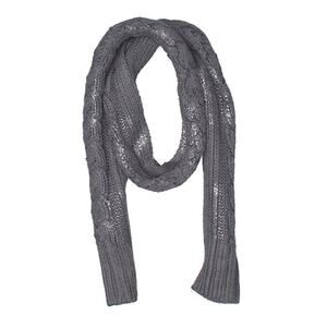 Ann Taylor LOFT metallic silver gray knit scarf